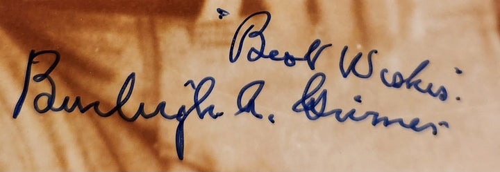 Burleigh Grimes Signed Inscribed 8x10 Photo Brooklyn Dodgers Pirates HOF COA