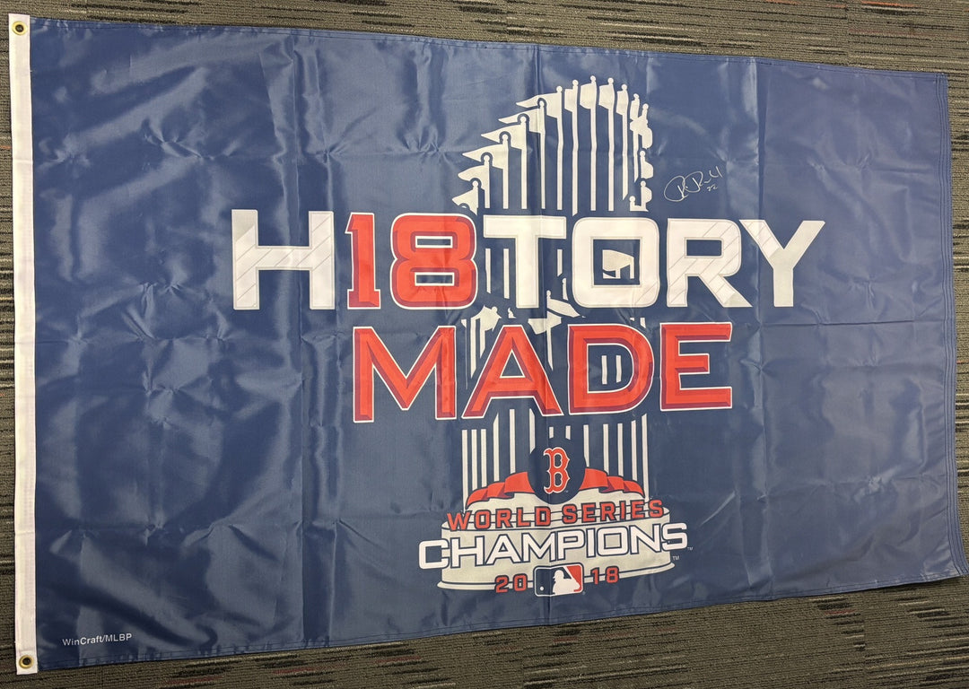 Rick Porcello Signed Red Sox 2018 World Series History Made Banner Sportsworld