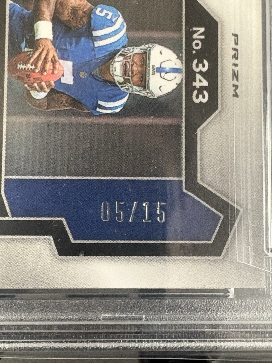 2023 Panini Prizm Anthony Richardson Forest Camo 5/15 Jersey Number RC PSA 10 