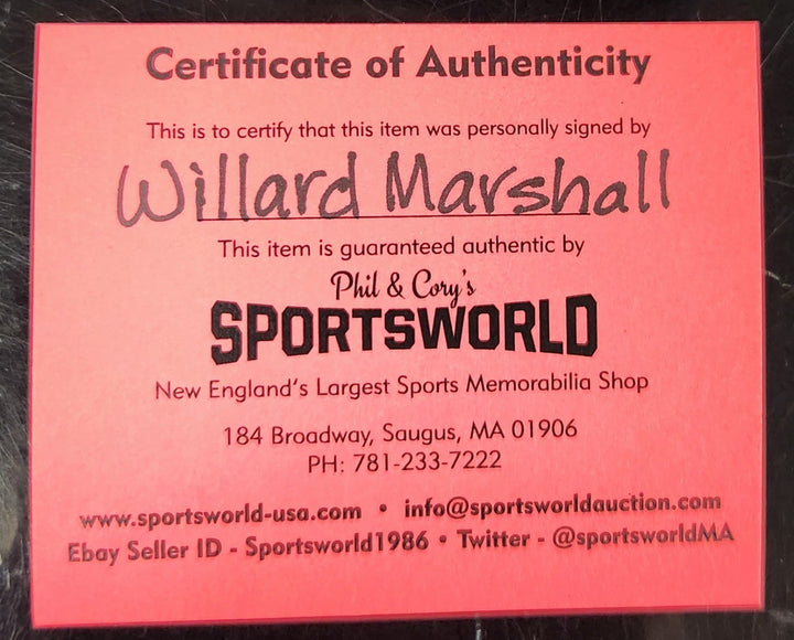 Williard Marshall Signed National League Baseball New York Giants COA