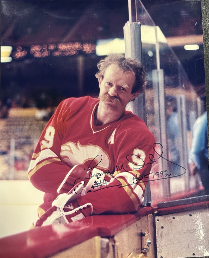 Lanny McDonald Autographed 8x10 Photo W/ HOF 1992 Calgary Flames